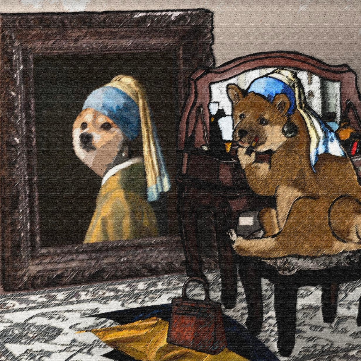 アートプリント】 名画と柴犬（全4種類） - Yoshie Moriuchi ARTWORKS