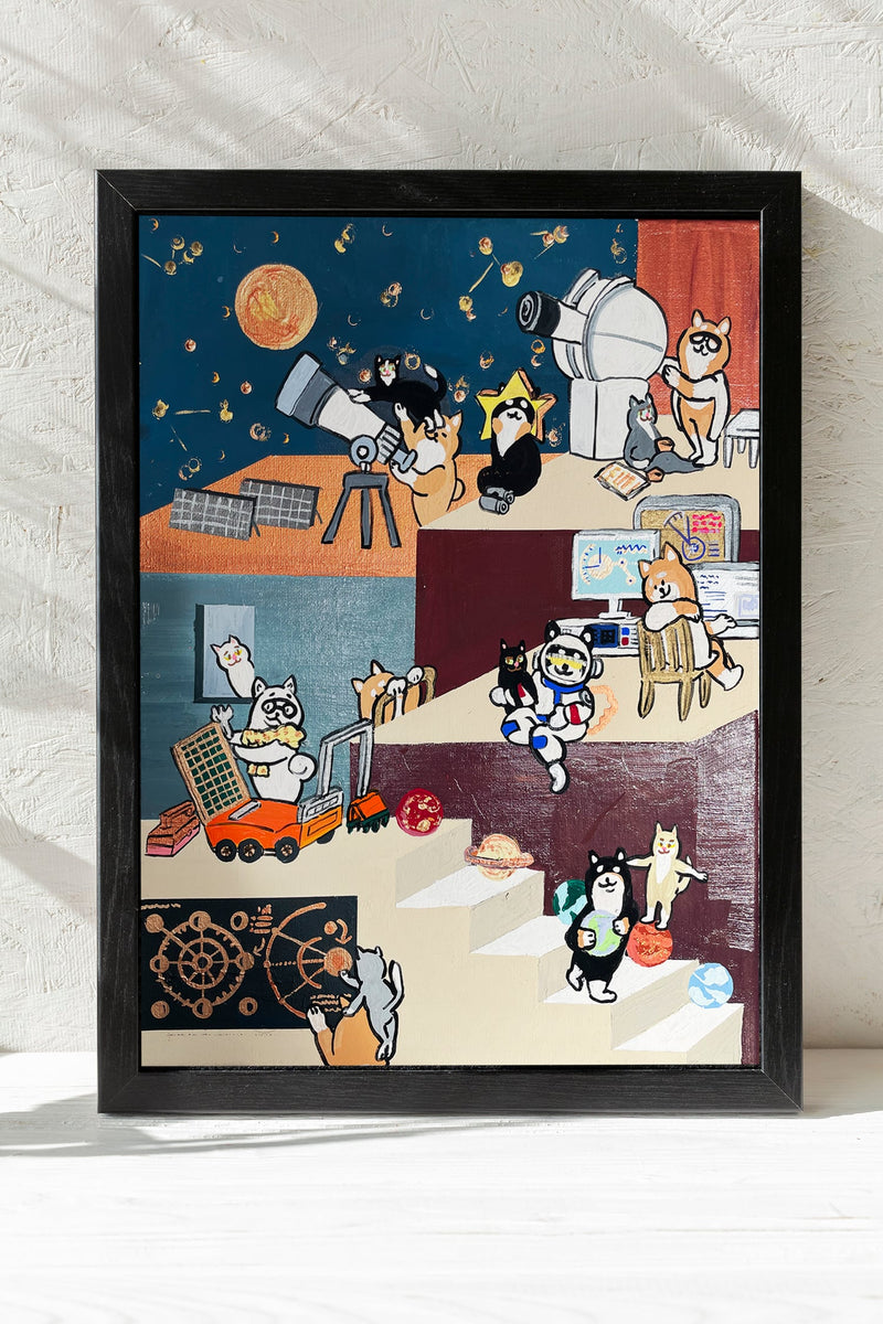 【原画：6号】shiba approaching the moon