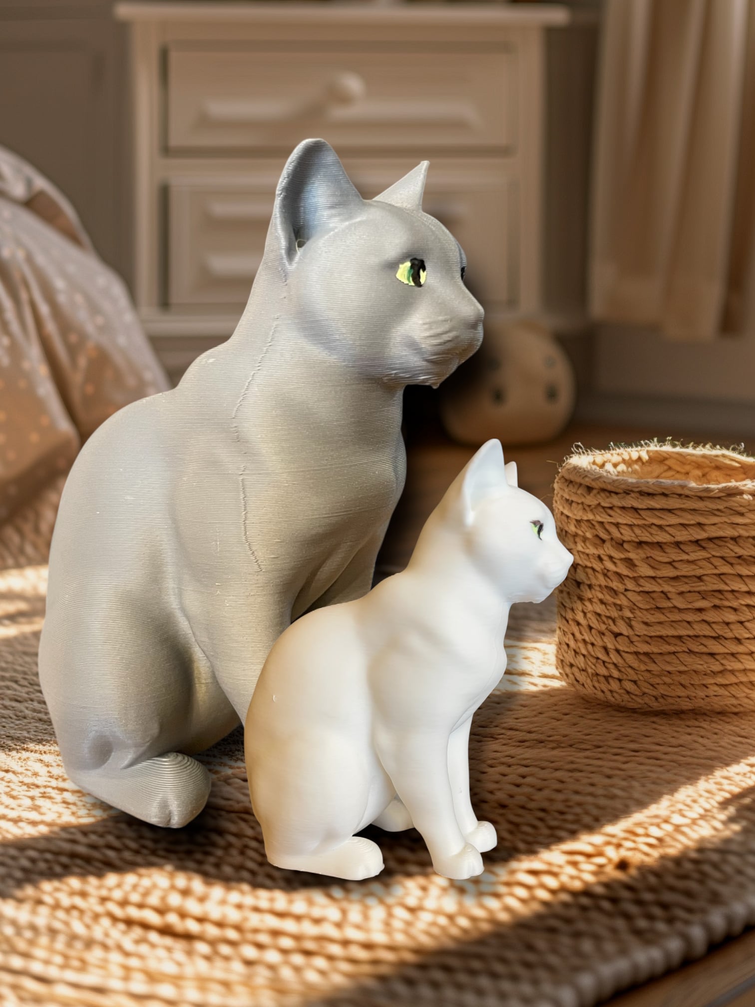 【オブジェ】リアルな猫達のアートオブジェ