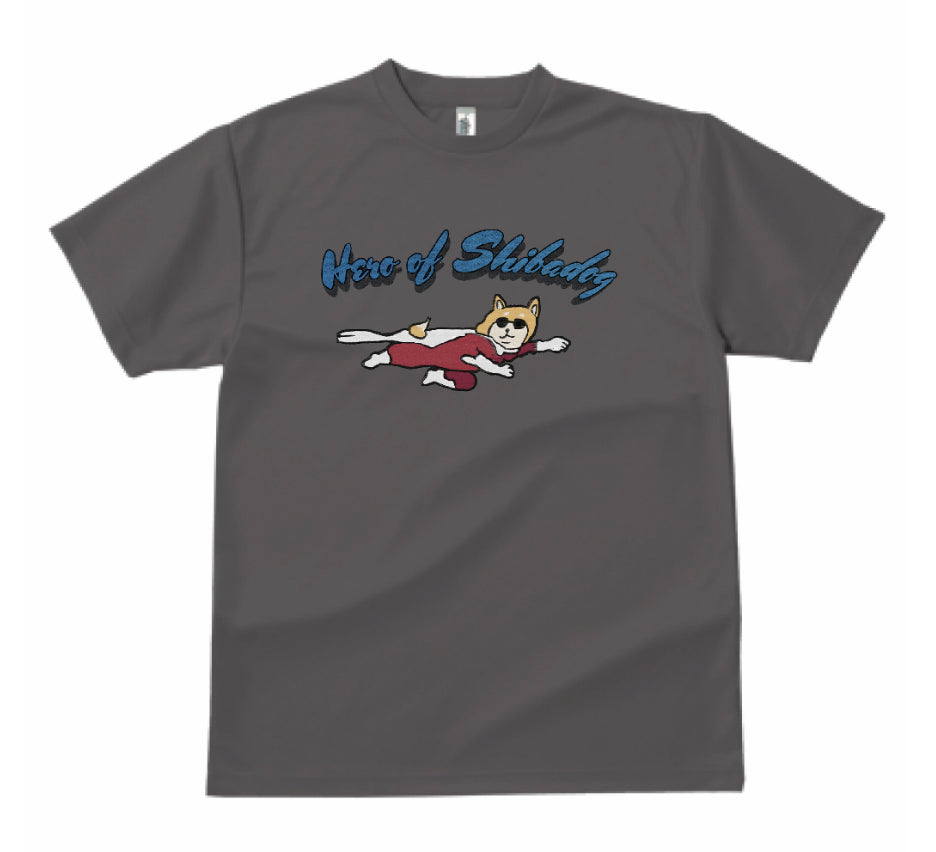 【Tシャツ】ヒーロー柴犬（3種類・吸水＆ドライメッシュ素材）