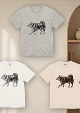 【Tシャツ】お散歩柴犬（3種類）