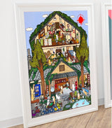【原画：20号】夏の柴犬寮（Shiba dog dormitory in summer）