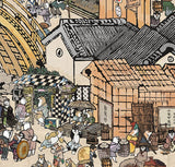 【キャンバスアート】 江戸の柴犬達（Shiba Inu dogs of the Edo period）