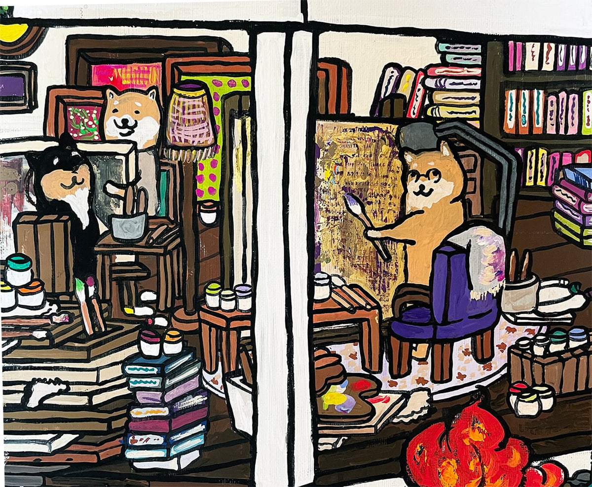【原画：20号】つくるしばのアトリエ（Creator Shiba Inu's atelier）