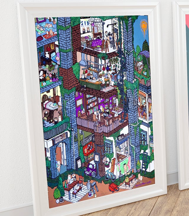 【原画：40号】SHIBA APARTMENT ［Shiba  Apartment］