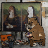 【キャンバスプリント：S0号】 名画と柴犬（全4種類）