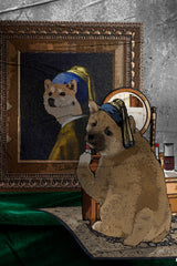 【ポストカード4枚セット】名画の中の柴犬達
