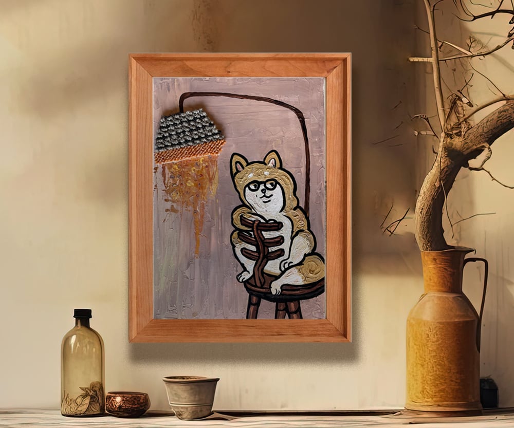原画：4号】柴犬と曲線 - Yoshie Moriuchi ARTWORKS