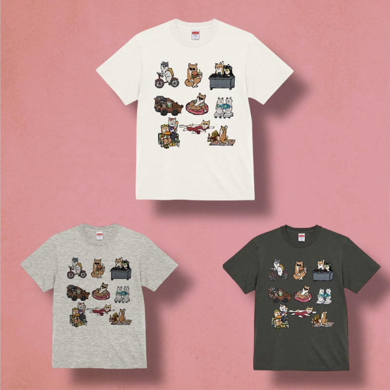 【Tシャツ】柴犬オールスターズTシャツ（3種類）