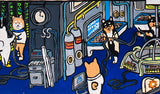 【原画：60号】サーバールームと柴犬（Server room and Shiba Inu dogs）