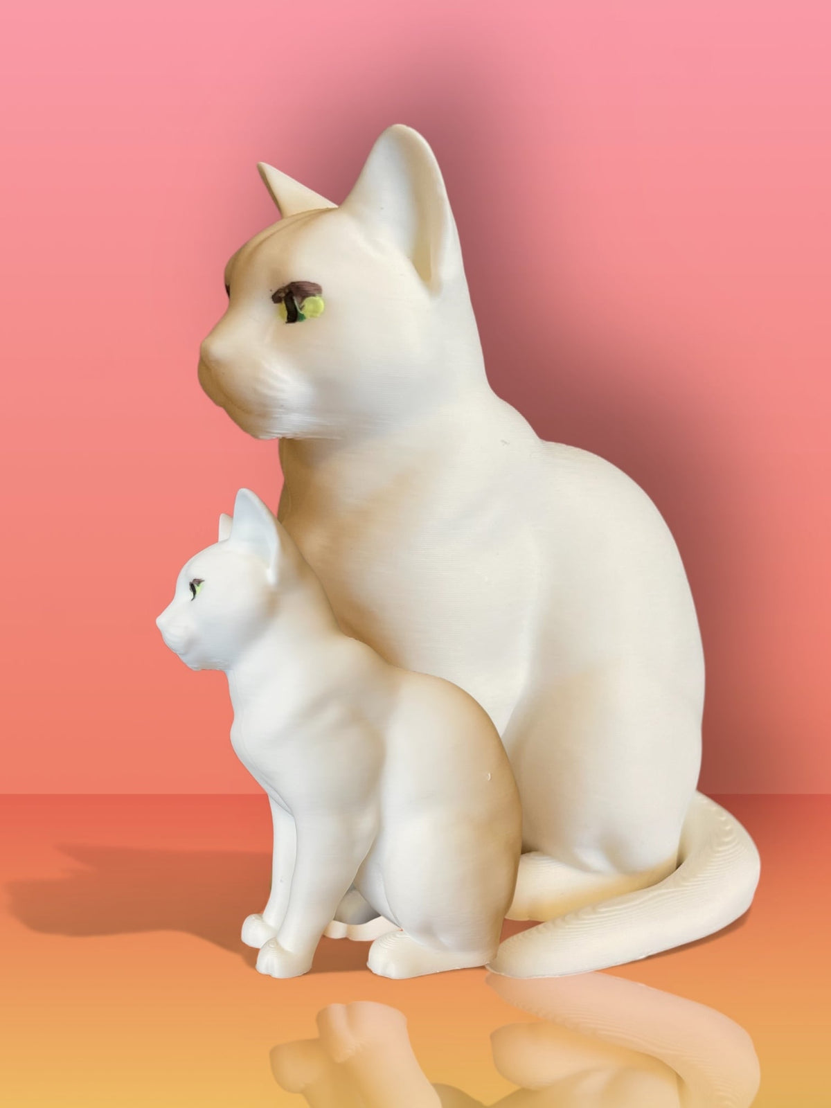【オブジェ】リアルな猫達のアートオブジェ