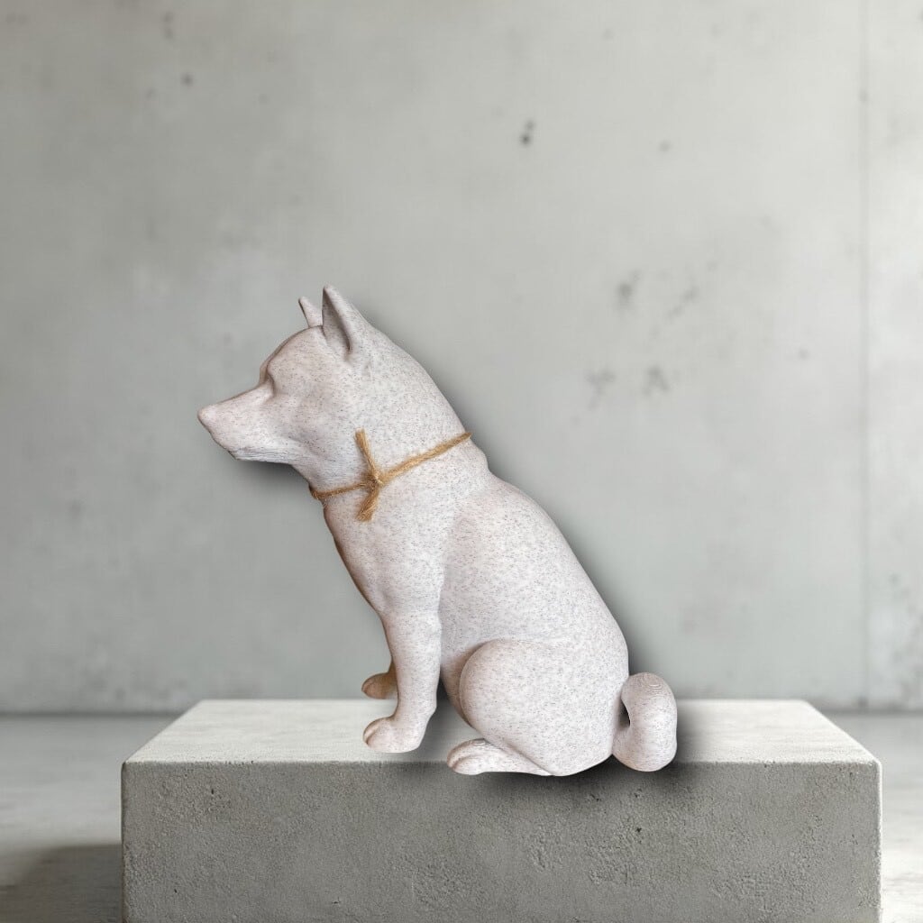 【オブジェ】リアルな柴犬のアートオブジェ