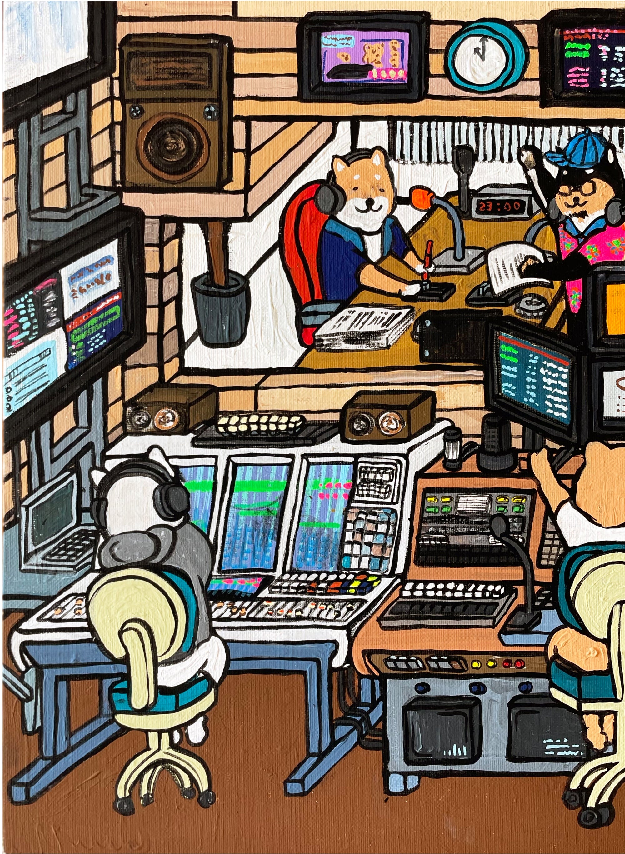 【原画：4号】ラジオな柴犬［ Radio Shiba Inu dog］