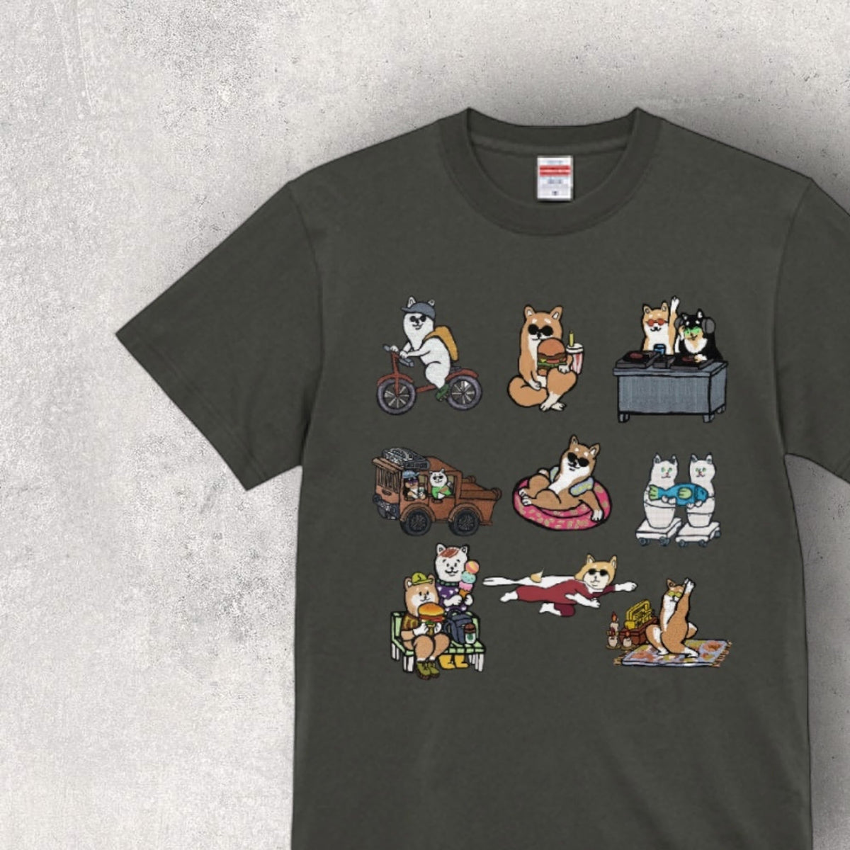 【Tシャツ】柴犬オールスターズTシャツ（3種類）