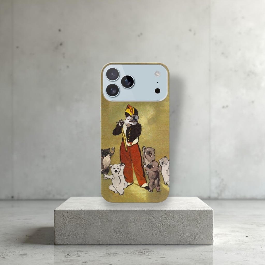 【スマホケース】名画と柴犬　iPhoneハードカバーケース