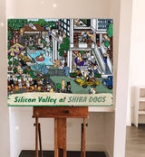 【キャンバスアート】 シリコンバレーの柴犬達（Shiba dogs working in Silicon Valley）