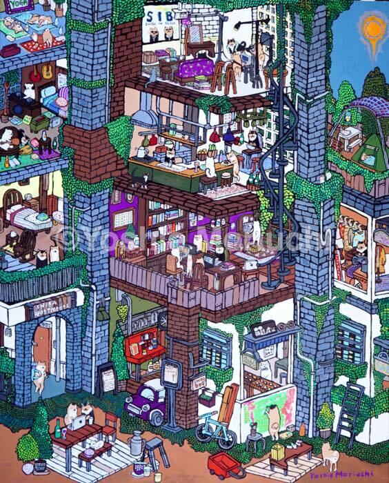 【原画：40号】SHIBA APARTMENT ［Shiba  Apartment］