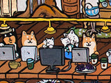 【A3ポスター】 サーバールームと柴犬（Server room and Shiba Inu dogs）
