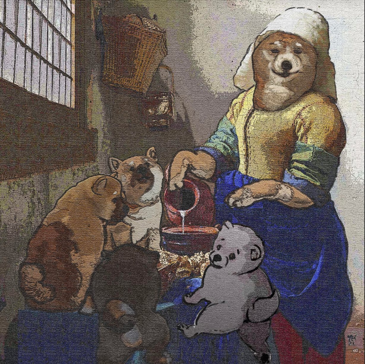 アートプリント】 名画と柴犬（全4種類） - Yoshie Moriuchi ARTWORKS