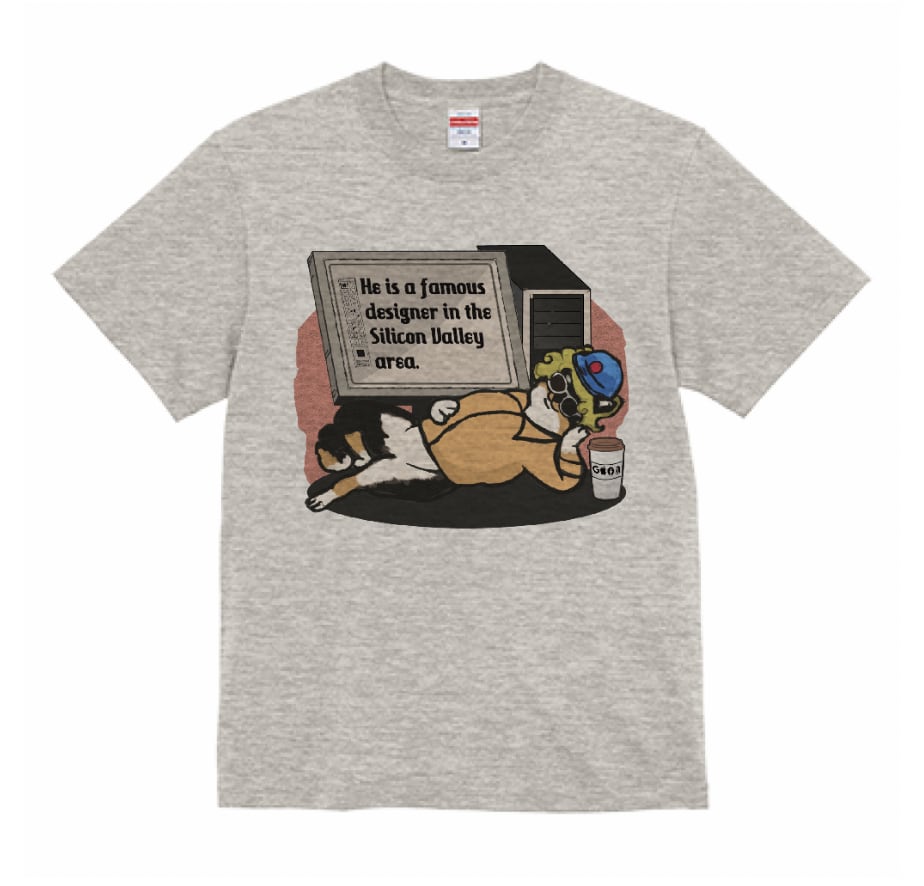 【Tシャツ】シリコンバレーのデザイナー柴犬Tシャツ（3種類）