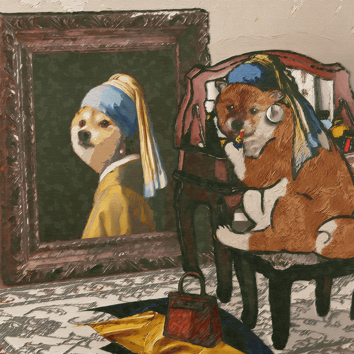 キャンバスアート】名画の中の柴犬たち - Yoshie Moriuchi ARTWORKS キャンバスアート】名画の中の柴犬たち - Yoshie Moriuchi ARTWORKS