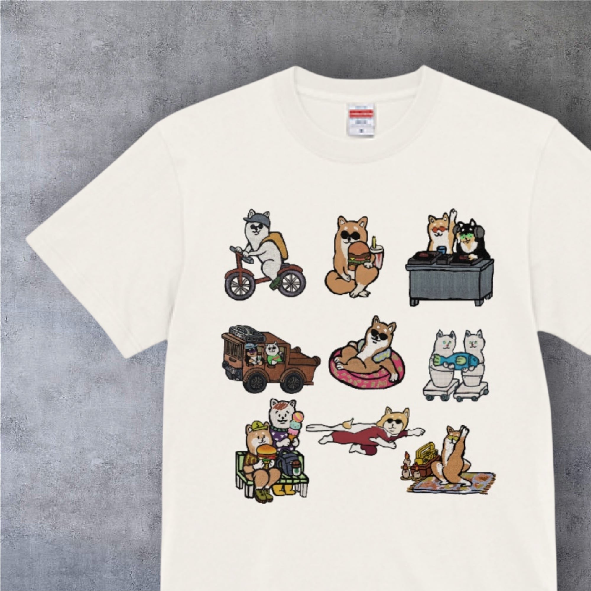 【Tシャツ】柴犬オールスターズTシャツ（3種類）