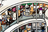 【原画：40号】 スタートアップな柴犬達（ Startup and Shiba dog）