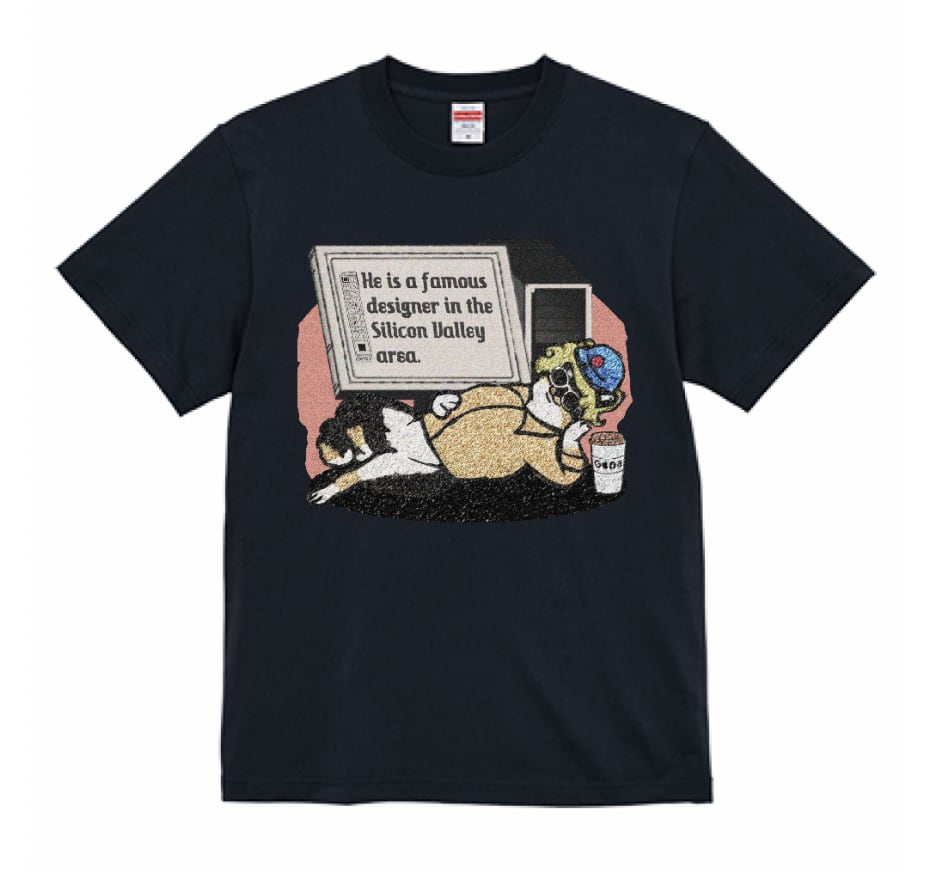 【Tシャツ】シリコンバレーのデザイナー柴犬Tシャツ（3種類）