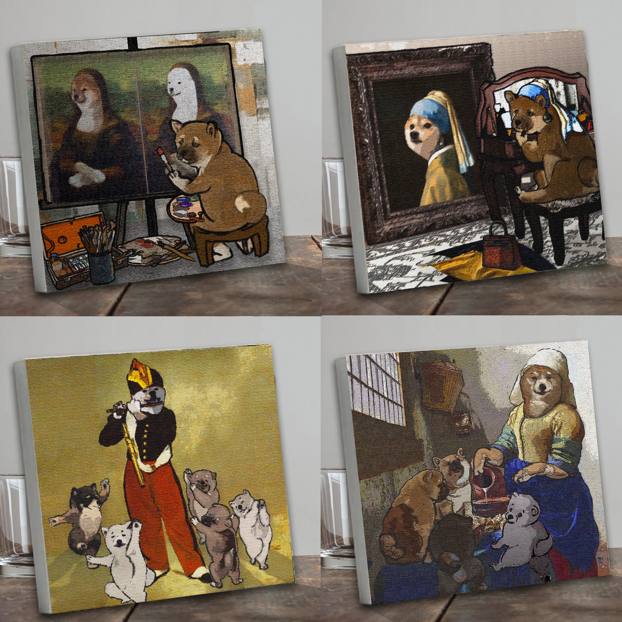 アートプリント】 名画と柴犬（全4種類） - Yoshie Moriuchi ARTWORKS