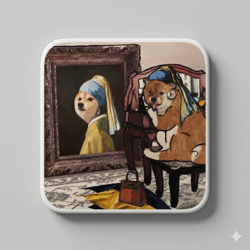【コースター】名画の中の柴犬達